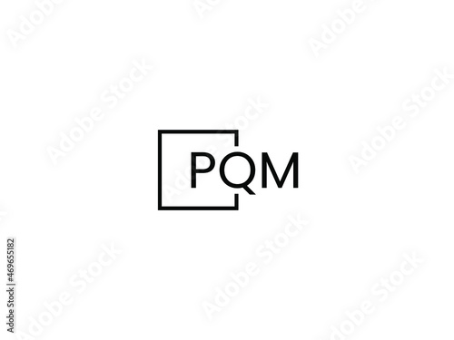 PQM letter initial logo design vector illustration