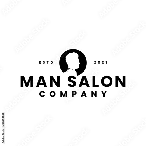 man salon logo design idea