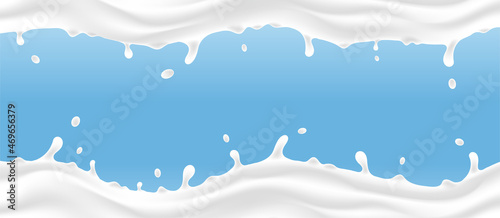 Milk or yogurt splash wave