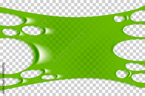 Stretched green sticky slime