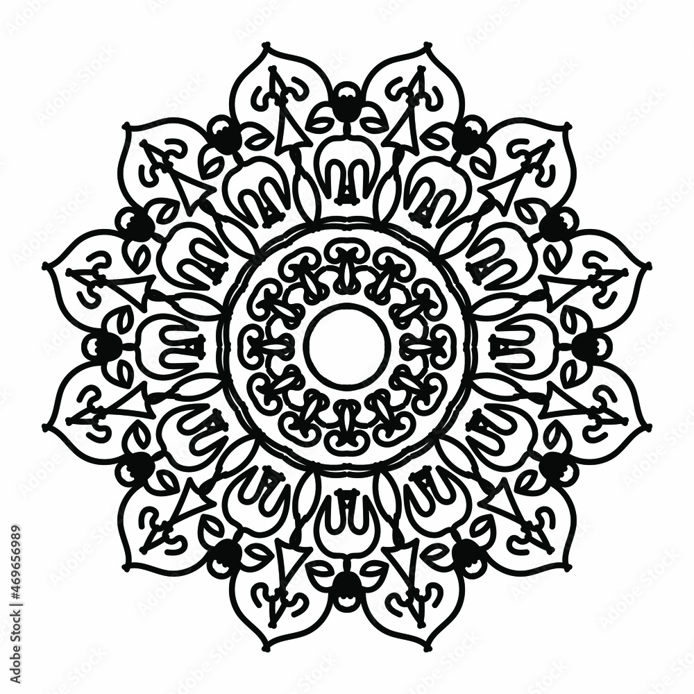 Circular pattern mandala art decoration elements Circular pattern mandala art decoration elements