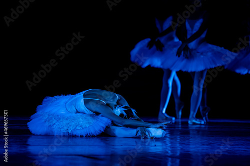Fototapeta Naklejka Na Ścianę i Meble -  Swan Lake ballet. Ballerinas dancing