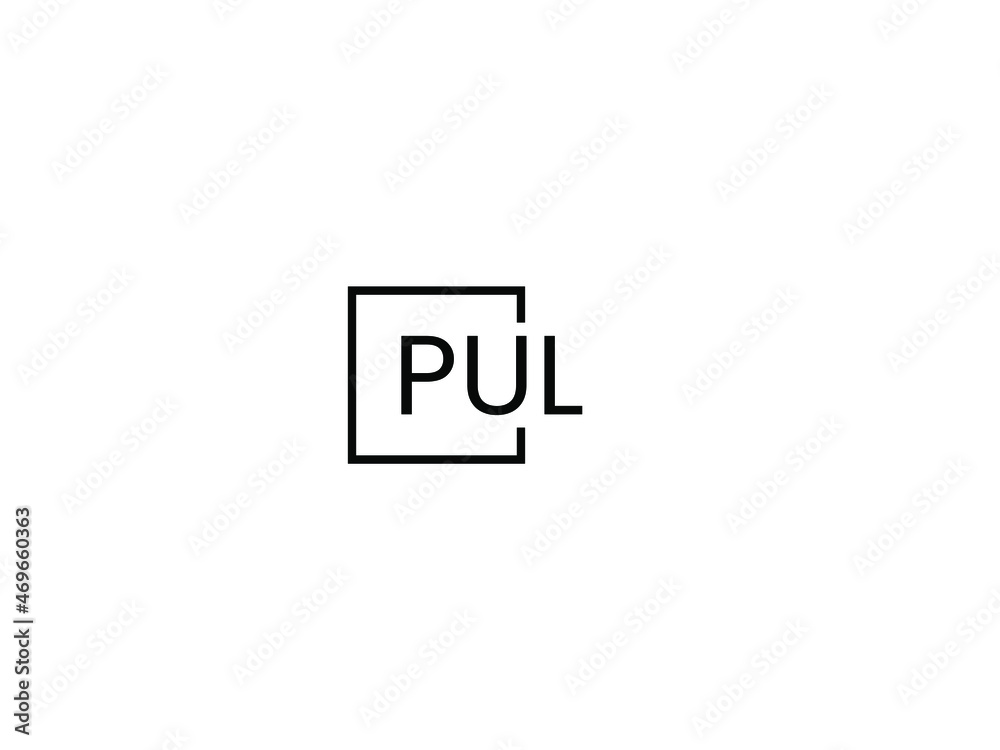 PUL letter initial logo design vector illustration PUL letter initial logo design vector illustration