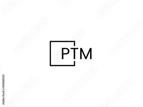 PTM letter initial logo design vector illustration