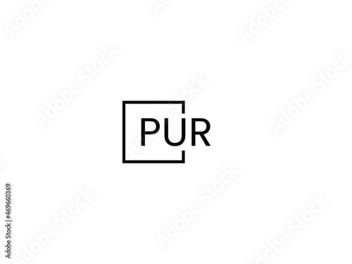 PUR letter initial logo design vector illustration