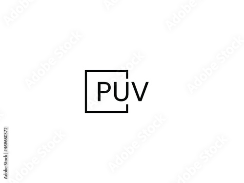 PUV letter initial logo design vector illustration