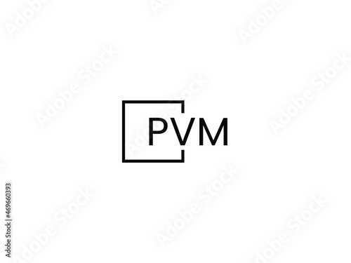 PVM letter initial logo design vector illustration