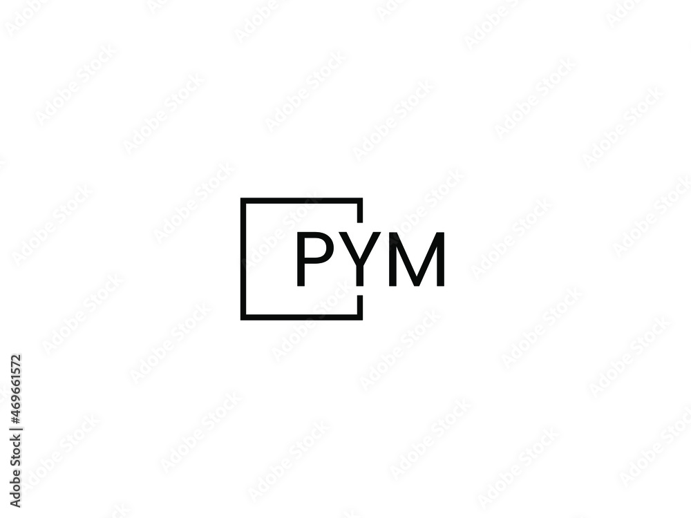 PYM letter initial logo design vector illustration PYM letter initial logo design vector illustration