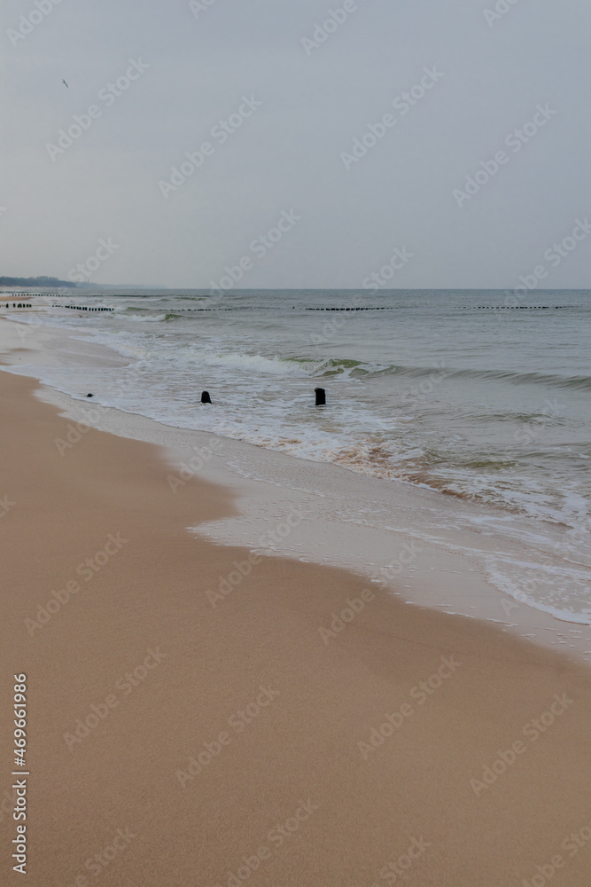 Strandspaziergang an der polnischen Ostsee von Mielno - Polen