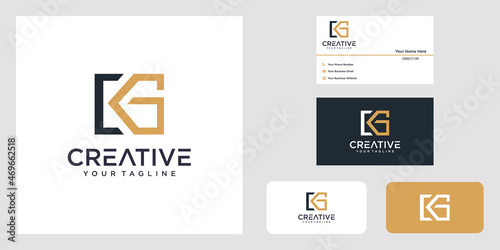 letter cg logo design concept
