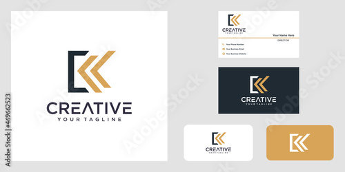 letter ck logo design concept
