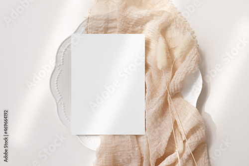 Mockup wedding invitation card 5x7