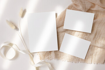 Set of invitation card 5x7 and 3,5x5