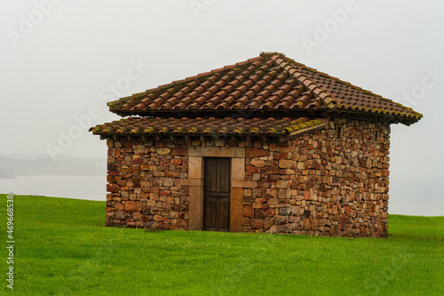 Reproduction of a cabin in Campa Torres in Asturias - Spain. photo