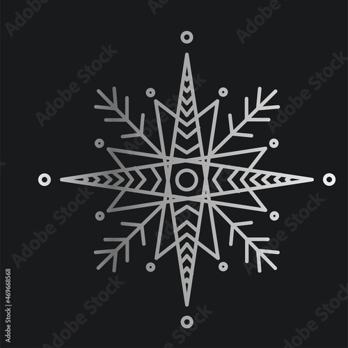 Silver Set vector snowflakes isolated , Ethnic ice cristal ornament, christmas icons, snowflakes for print, design for banner, idea, cover, booklet, print, flyer, card, poster, badge, postcard