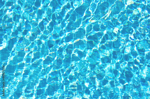 Surface of blue water in the pool  top view.   opy space. Template for your design.