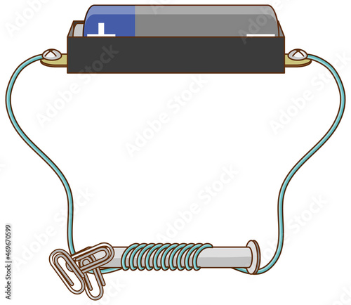 Circuit diagram with battery and screw