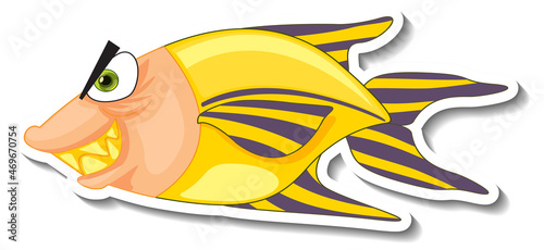 Cute fish sea animal cartoon sticker