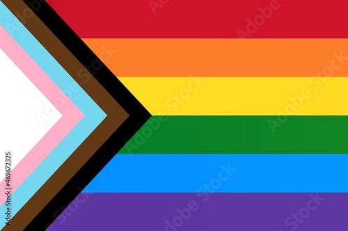 LGBTQ Progress rainbow flag. Pride Flag. LGBT