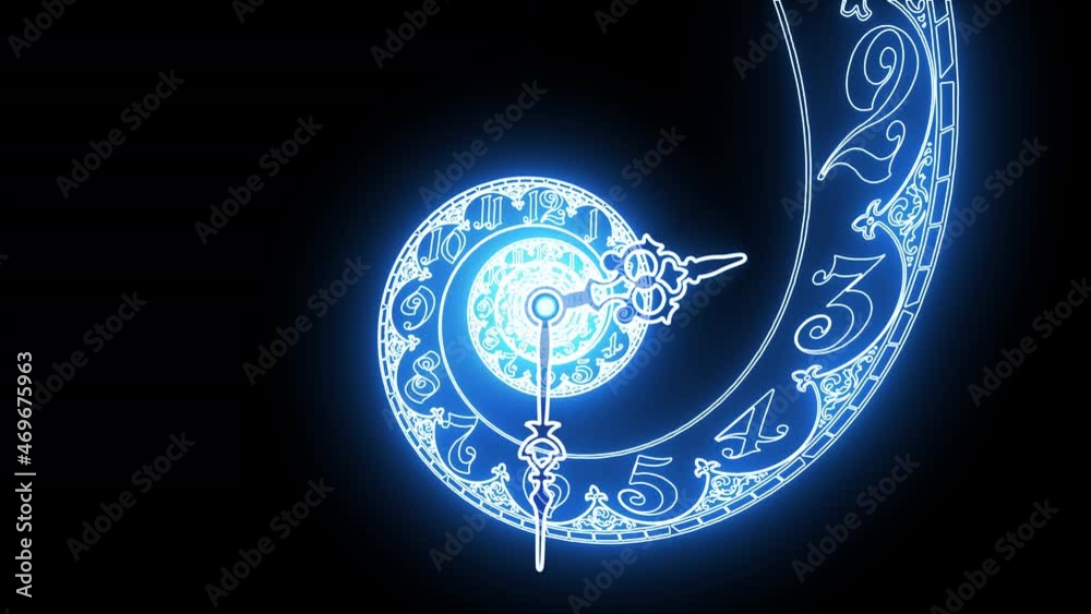 Classic neon spiral dial endlessly moving towards the camera.3D render