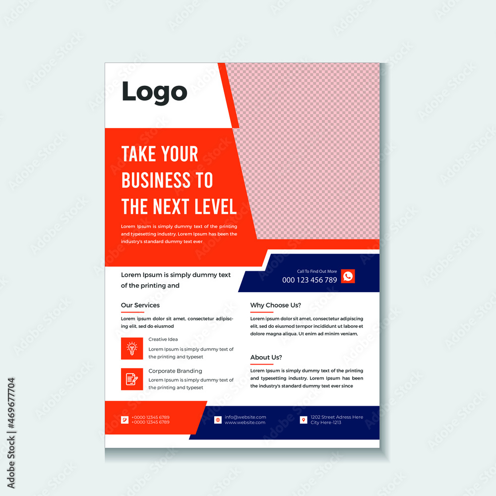 Obraz premium Creative Modern And Professional Corporate Business Flyer Template Design in A4 size - Vector