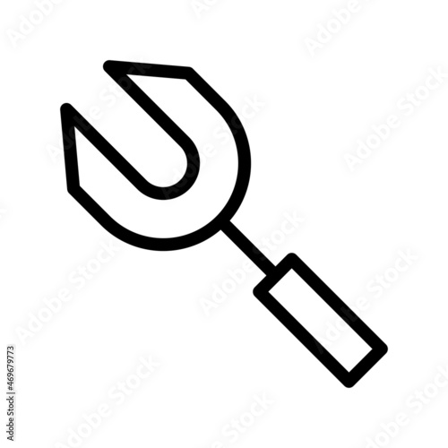 Fork Line Vector Icon Design