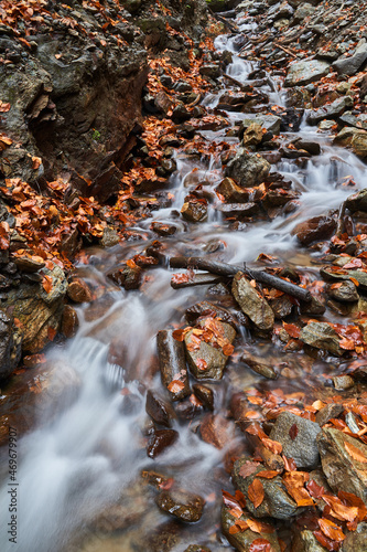 Autumn landscape with river rapids © Xalanx