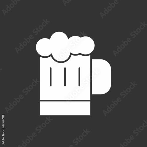 Beer Glyph Inverted Vector Icon Design