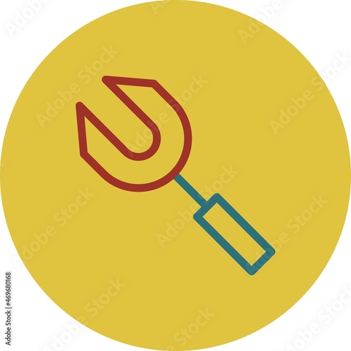Fork Line Two Color Vector Icon Design