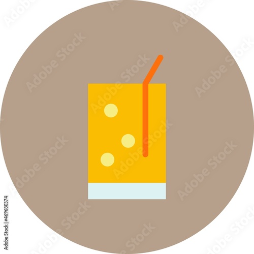  Lemonada Flat Circle Vector Icon Design photo