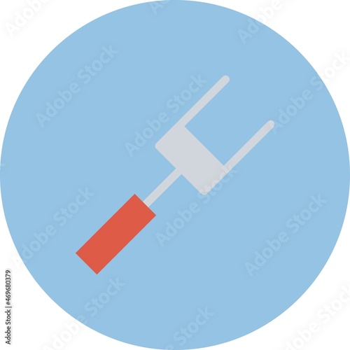  Fork Flat Circle Vector Icon Design