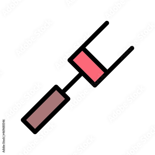 Fork Line Filled Vector Icon Design