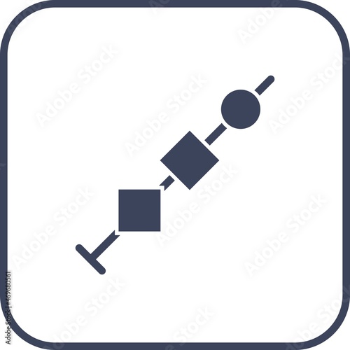 Skewer Glyph Round Corner Vector Icon Design