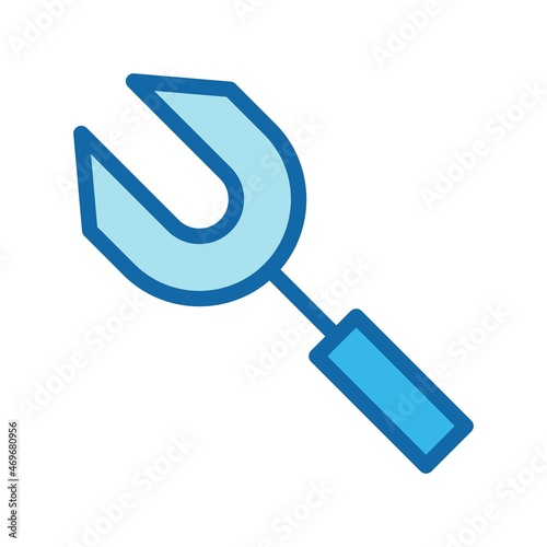 Fork Line Filled Blue Vector Icon Design