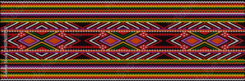 Folk ornament, national pattern, ethnic embroidery, ornamental texture, traditional geometric motives of the tribes of the African continent. photo