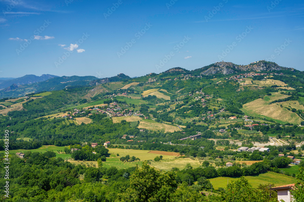 Panoramic view from Verucchio, RImini province