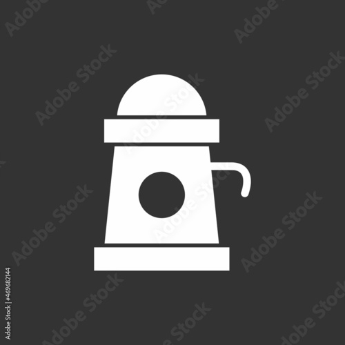 Jar Glyph Inverted Vector Icon Design