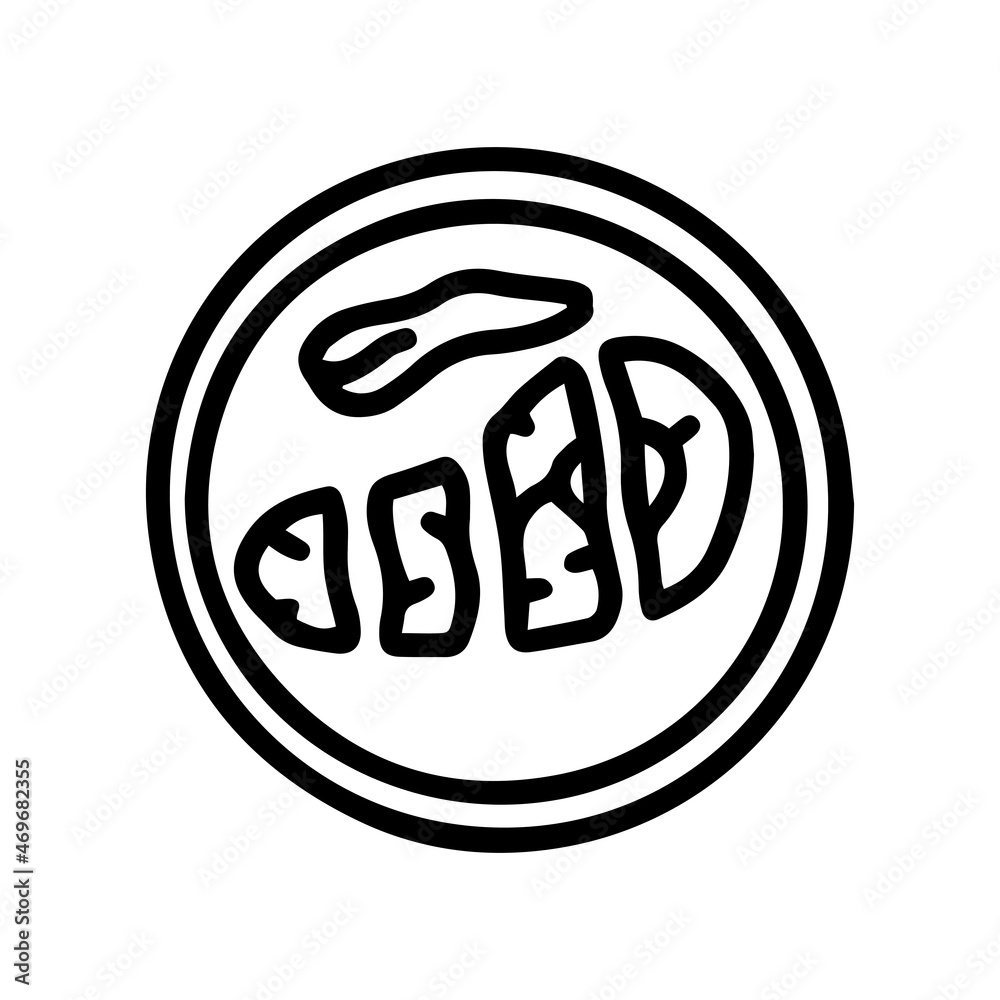 cutted steak line vector doodle simple icon cutted steak line vector doodle simple icon