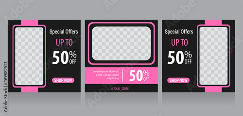 Black Friday Themed Social Media Post Editable Template. Perfect for advertisement, promotion, etc.