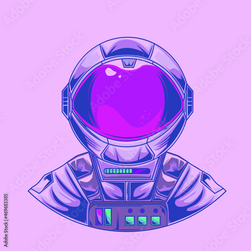 Violet astronaut vector