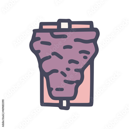 mexican spit meat color vector doodle simple icon