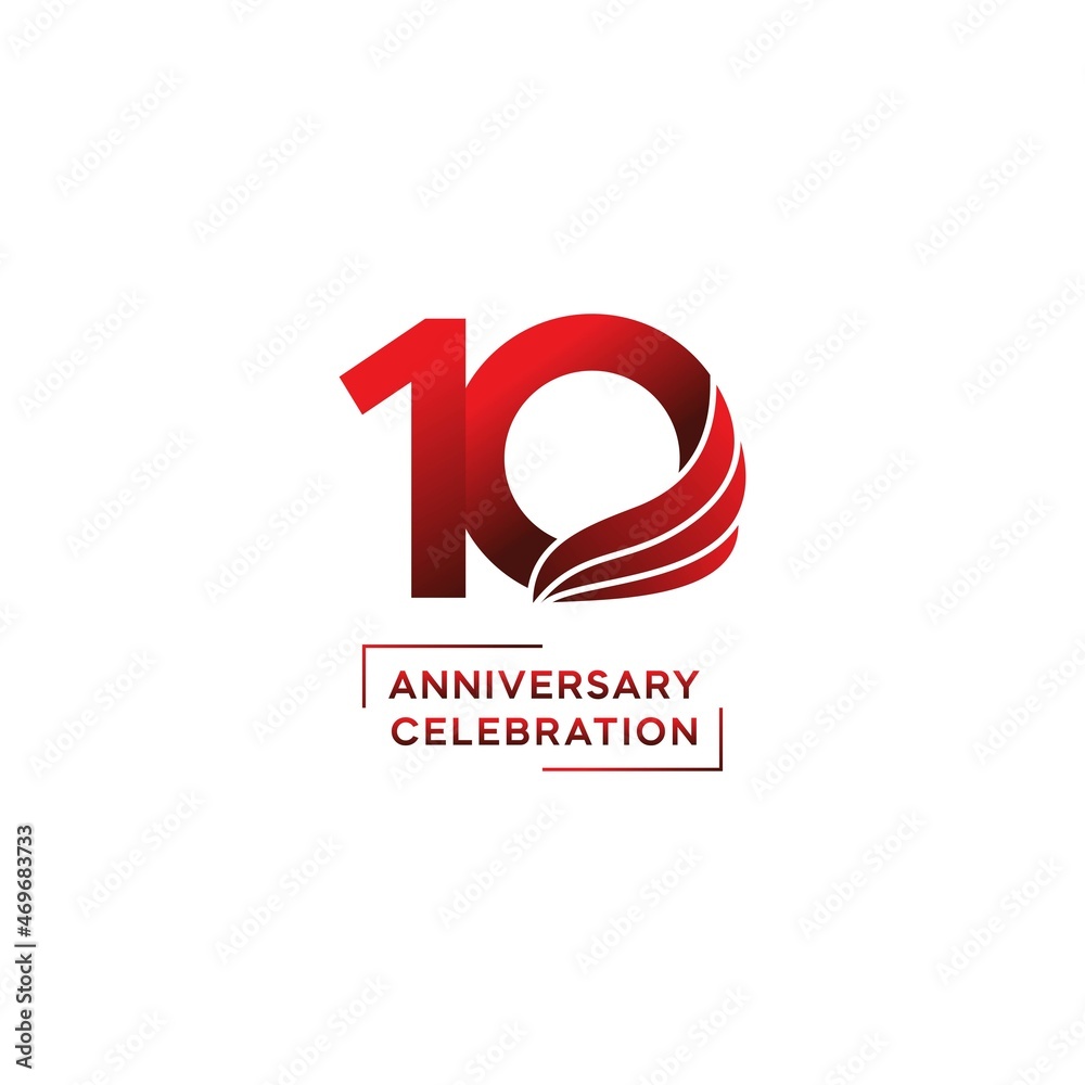 Obraz premium 10 year anniversary logo design. vector - template - illustration