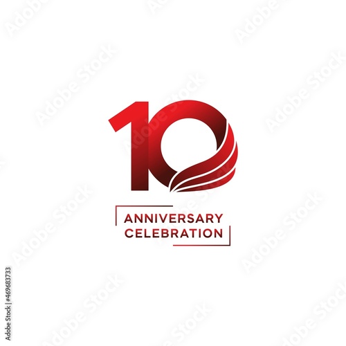 10 year anniversary logo design. vector - template - illustration