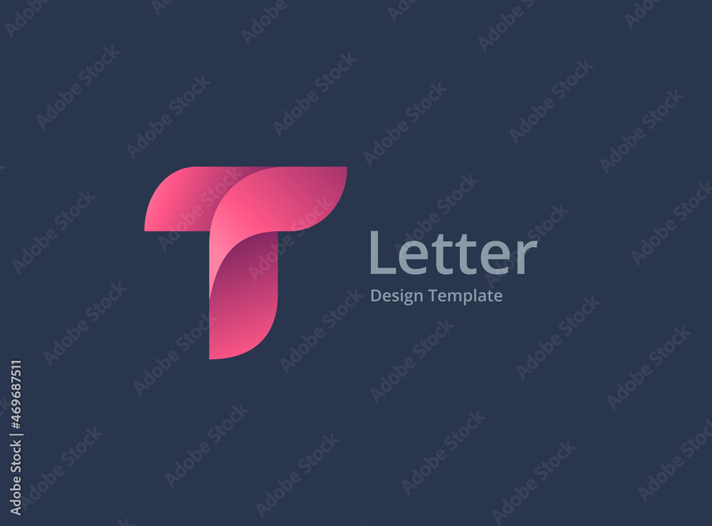 Letter T logo icon design template elements - obrazy, fototapety, plakaty 