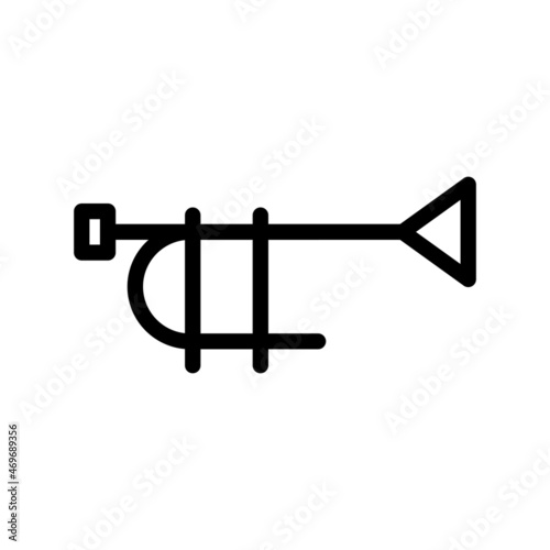 Trumpet Line Vector Icon Design