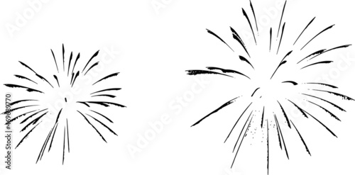 Firework texture, thin lines, transparent background. Backdrop to use for overlay, montage or brushes. Easy to recolor. Abstract vector illustration, eps 10. Happy new year concept.