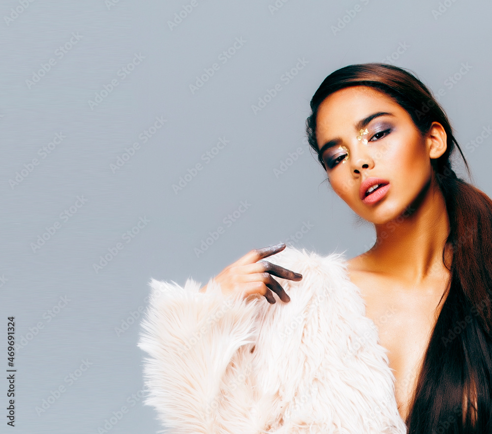 young beauty african american woman with fashion make up, lifestyle people concept young beauty african american woman with fashion make up, lifestyle people concept