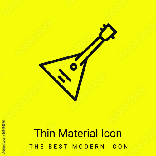 Balalaika minimal bright yellow material icon