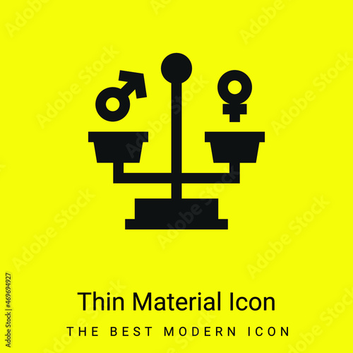 Balance minimal bright yellow material icon