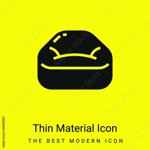 Bean Bag minimal bright yellow material icon